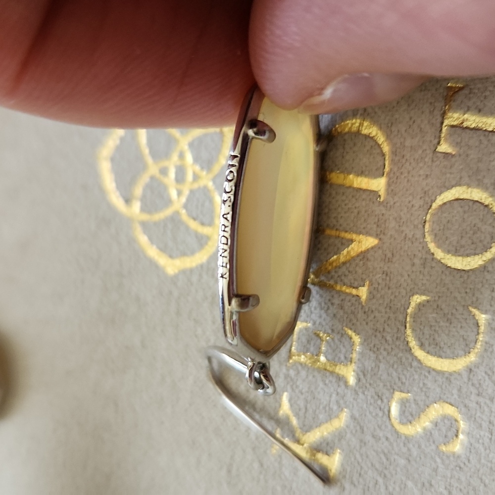 Kendra Scott Framed Dani Silver Drop Earrings NWT - Picture 5 of 7